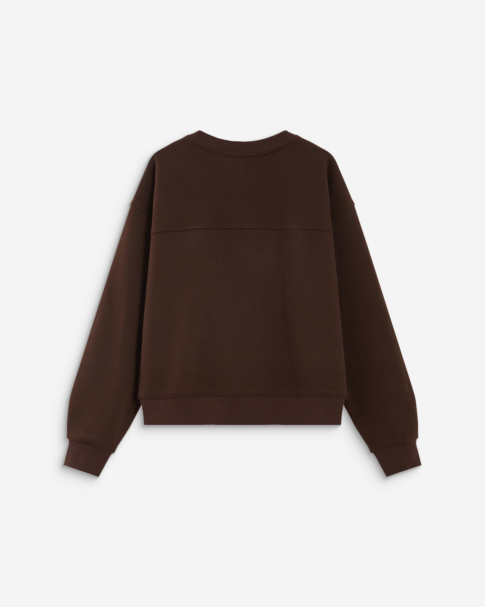 Relaxed slogan sweatshirt chocolat Amery