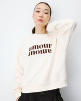 Relaxed slogan sweatshirt ecru Amery