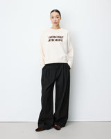Relaxed slogan sweatshirt ecru Amery
