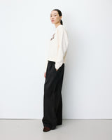 Relaxed slogan sweatshirt ecru Amery