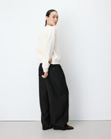 Relaxed slogan sweatshirt ecru Amery