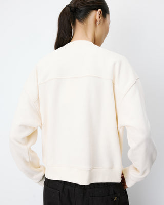 Relaxed slogan sweatshirt ecru Amery