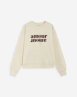 Relaxed slogan sweatshirt ecru Amery