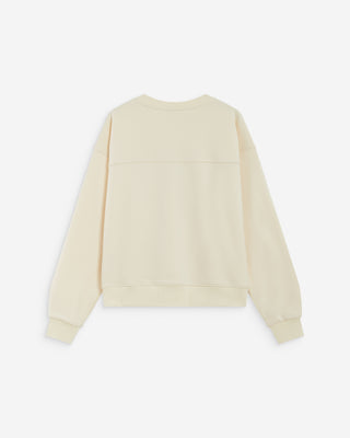 Relaxed slogan sweatshirt ecru Amery