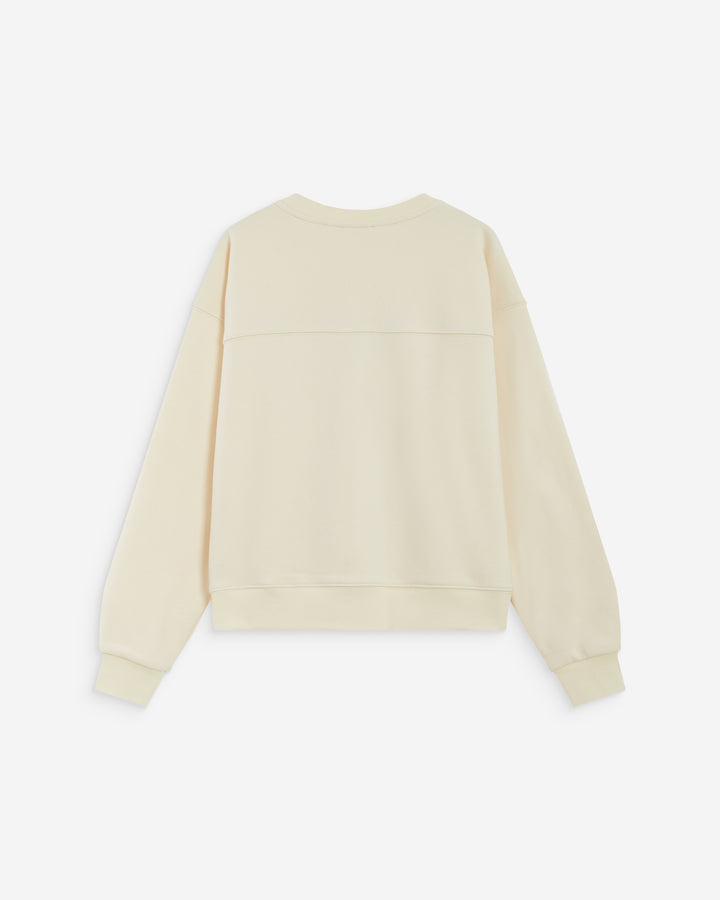Relaxed slogan sweatshirt ecru Amery