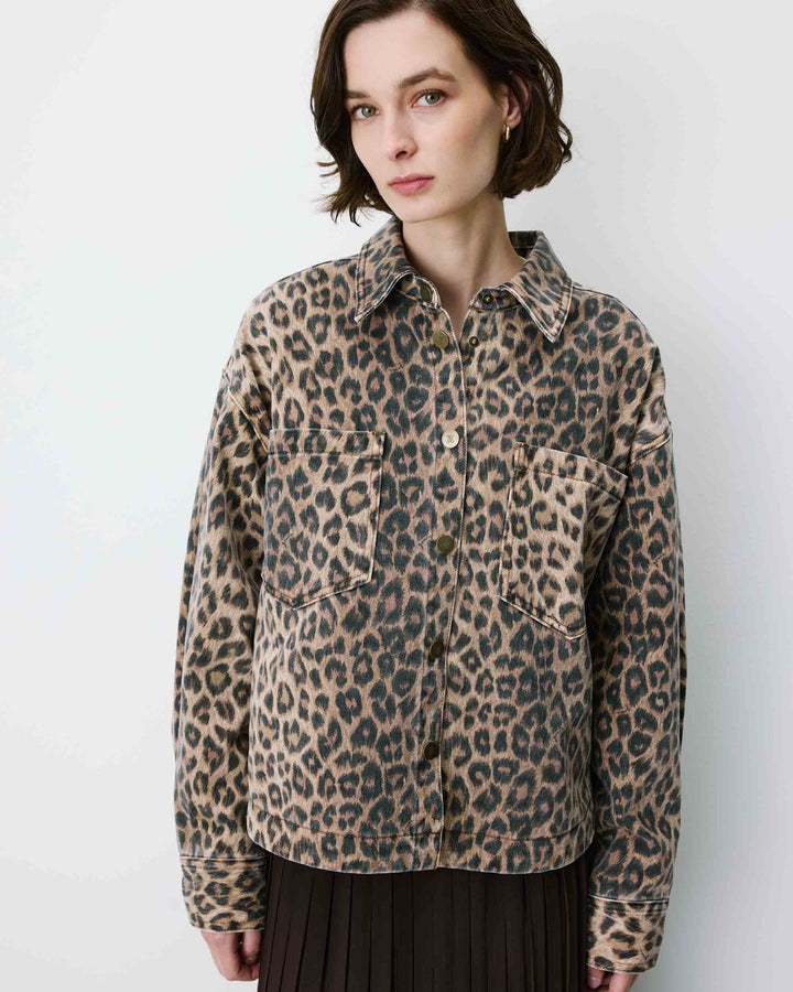Printed denim shirt leo Adriana