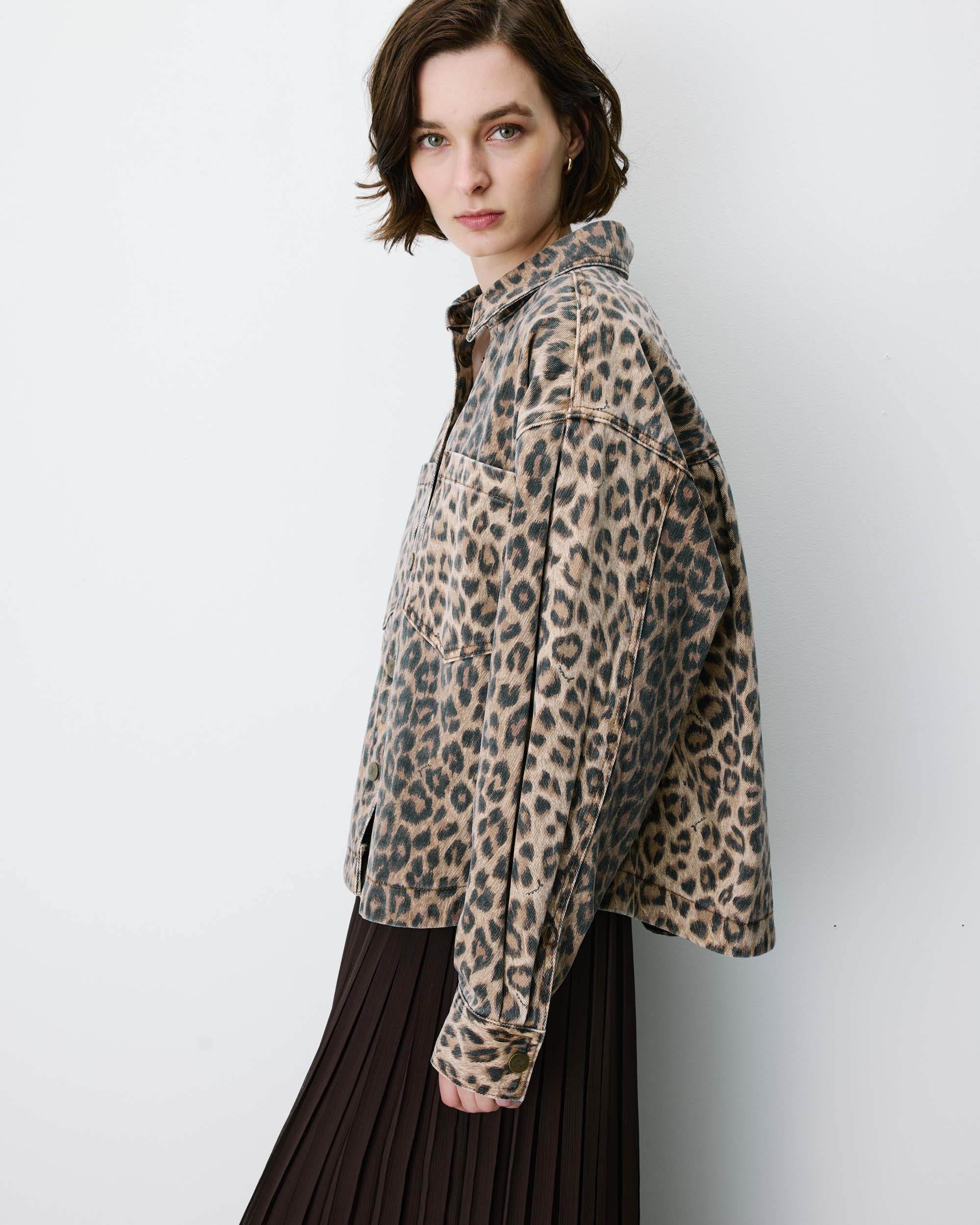 Printed denim shirt leo Adriana