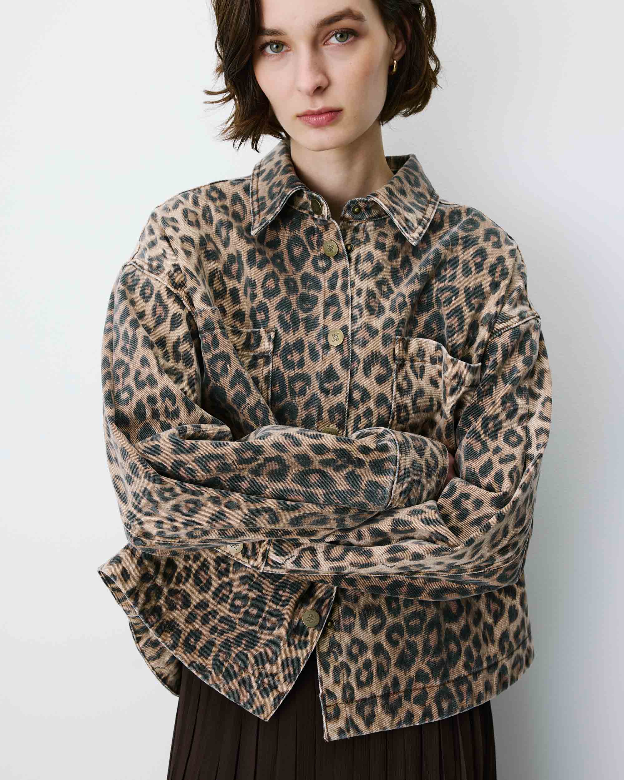 Printed denim shirt leo Adriana