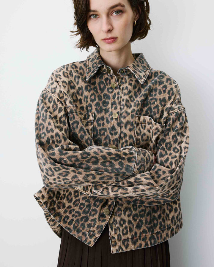 Printed denim shirt leo Adriana
