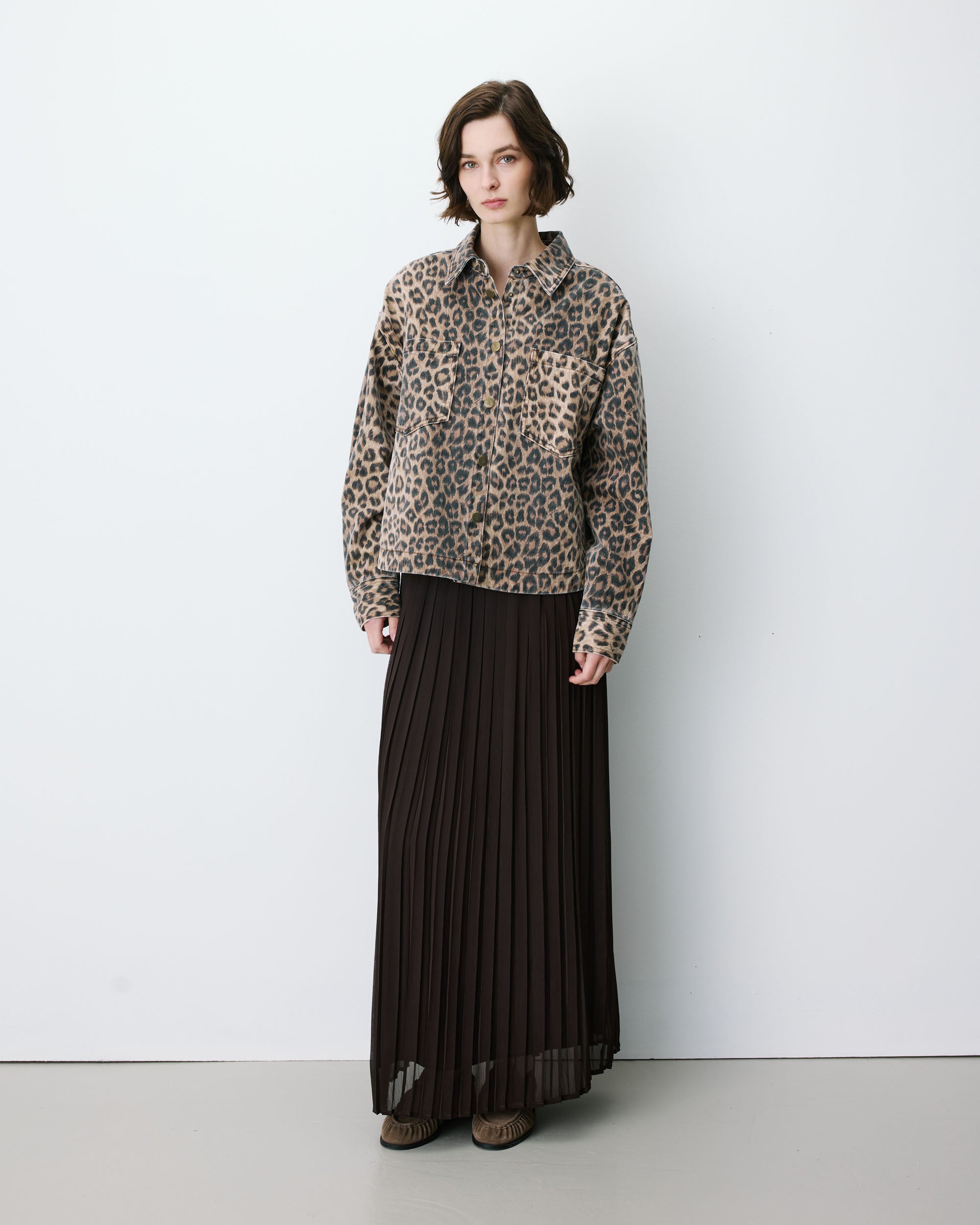 Printed denim shirt leo Adriana