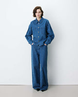 Camisa de denim estampada mediumblue Adriana