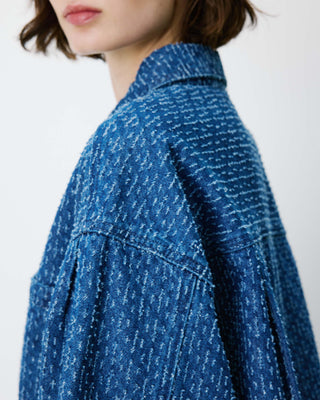 Camisa de denim estampada mediumblue Adriana