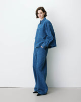 Camisa de denim estampada mediumblue Adriana