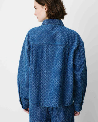 Camisa de denim estampada mediumblue Adriana