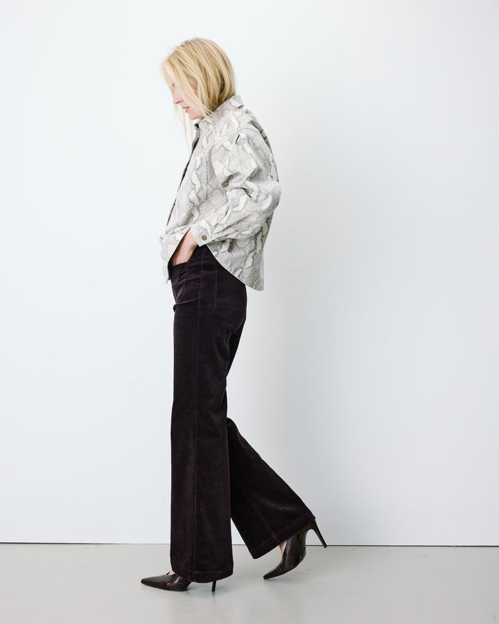 Printed denim shirt python Adriana