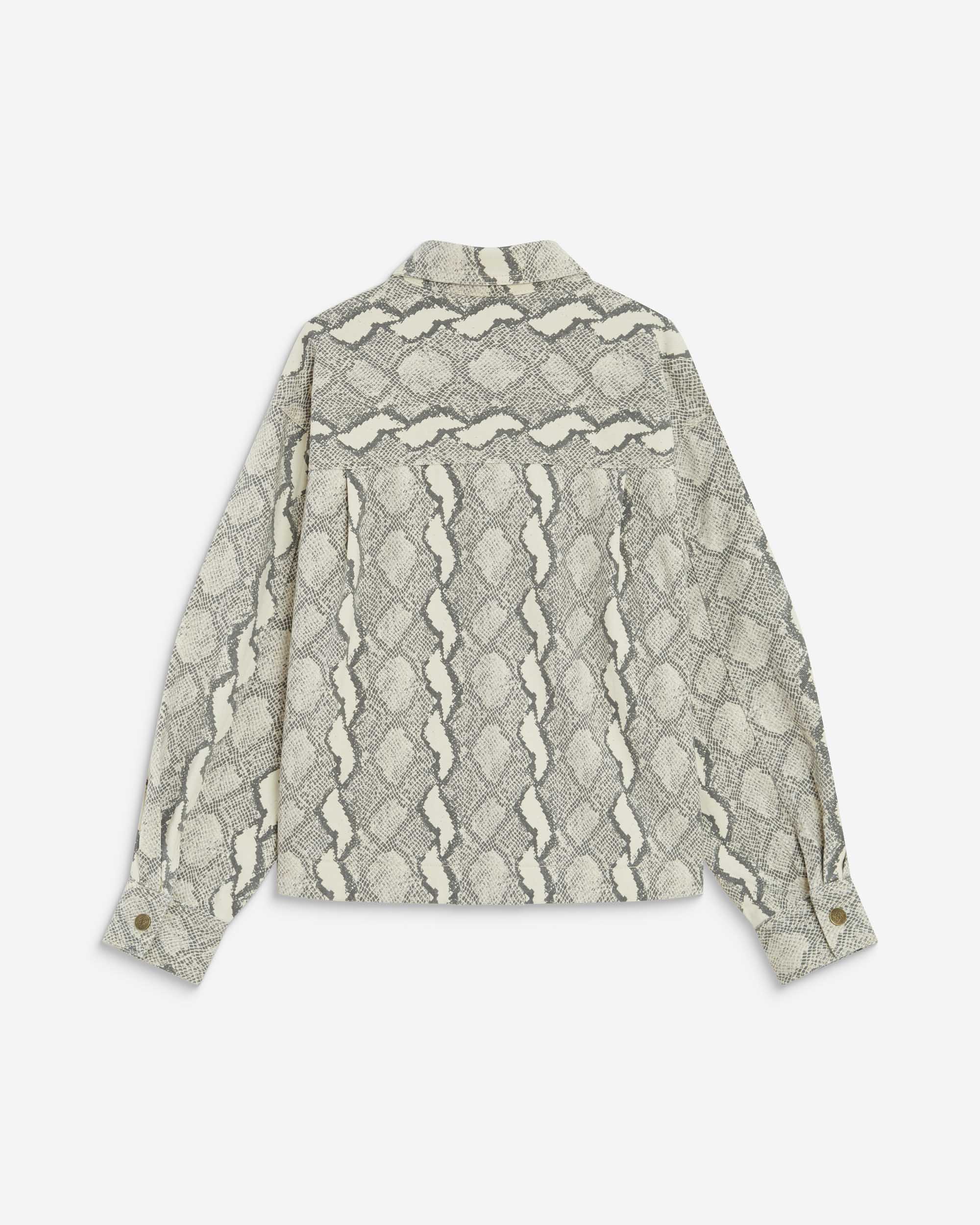 Printed denim shirt python Adriana