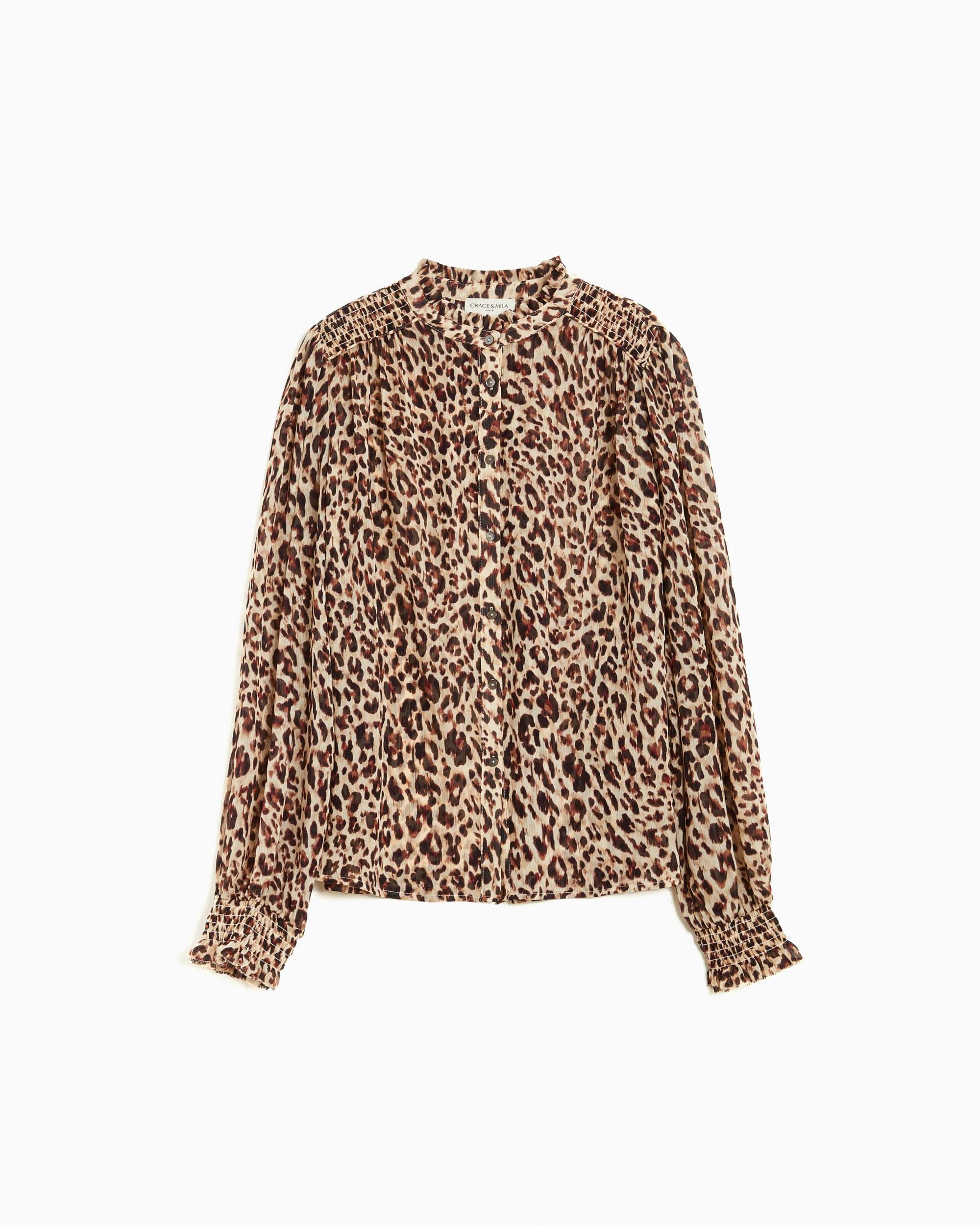 Blouse fluide ample à imprimé leo Almira