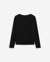 Camiseta de manga larga escote en V noir Abricot