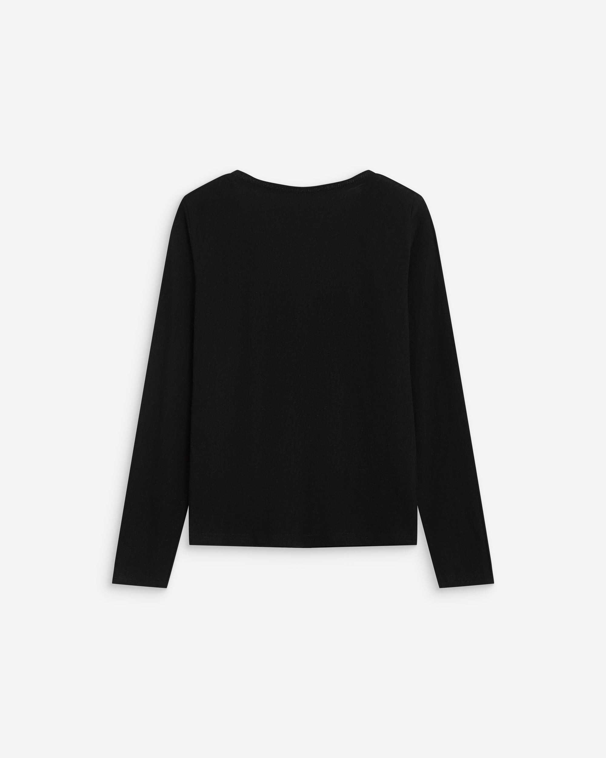 Camiseta de manga larga escote en V noir Abricot