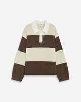 Striped polo sweater sable Astre