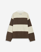 Striped polo sweater sable Astre
