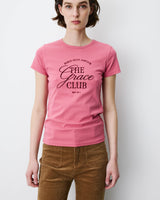 Camiseta cuello redondo con texto blush Amoris