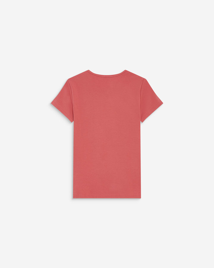 Camiseta cuello redondo con texto blush Amoris