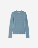 Jersey ajustado cuello alto bleuet Alino