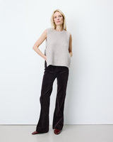 Sleeveless side-tie sweater grege Argan