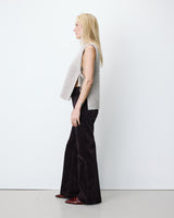 Sleeveless side-tie sweater grege Argan