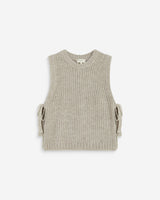 Sleeveless side-tie sweater grege Argan