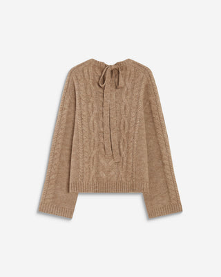 Sweater with back knot beige Arcelin
