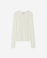 Pull doux près du corps col rond ecru Auryn