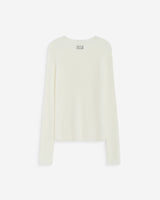 Pull doux près du corps col rond ecru Auryn
