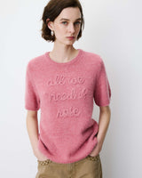 Jersey con mensaje bordado blush Austyn