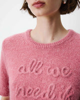 Jersey con mensaje bordado blush Austyn