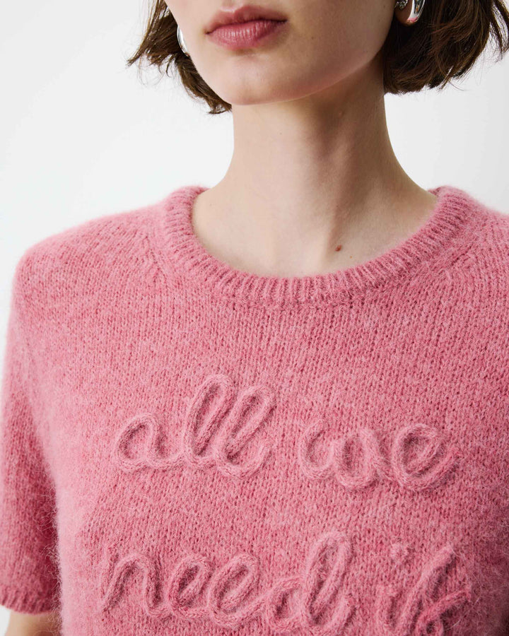 Jersey con mensaje bordado blush Austyn