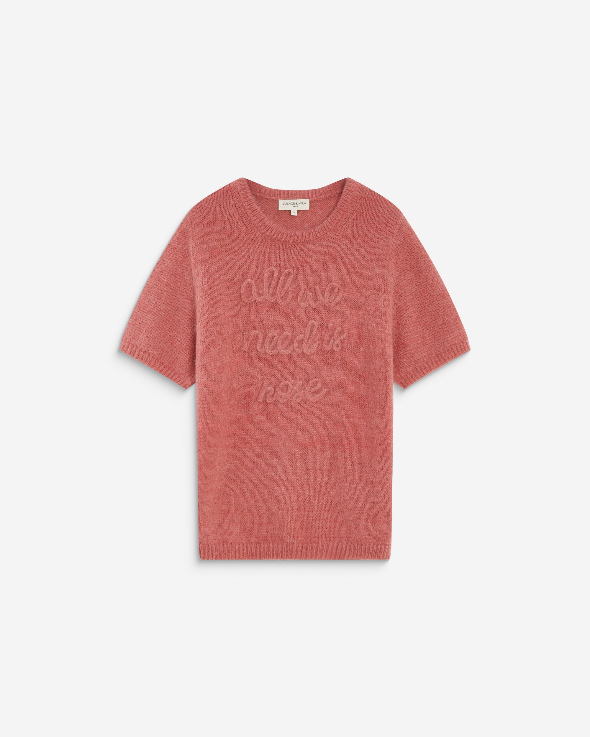 Jersey con mensaje bordado blush Austyn