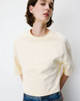 Camiseta corta de algodón vanille Arvel