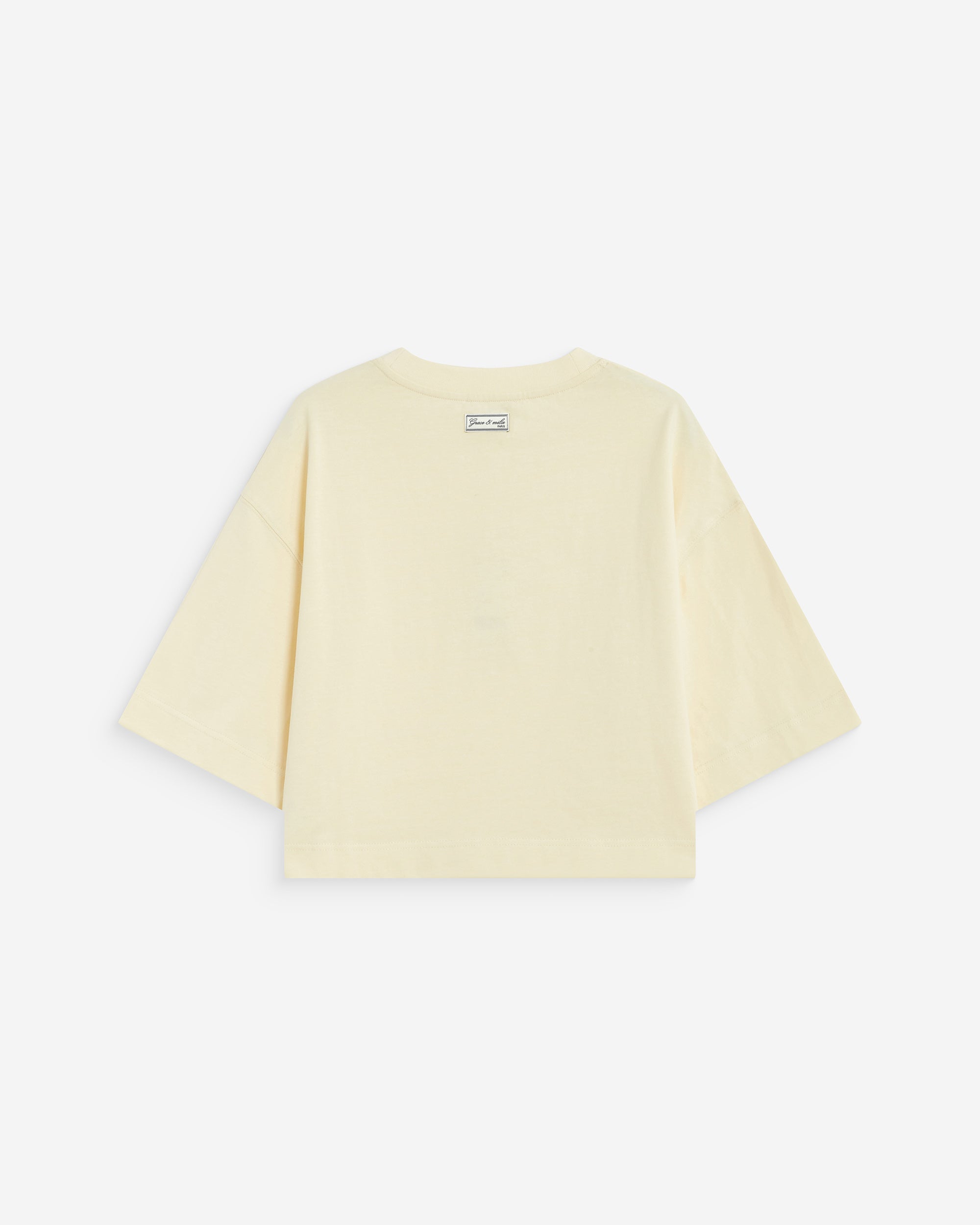 Camiseta corta de algodón vanille Arvel