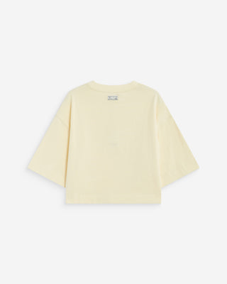 Camiseta corta de algodón vanille Arvel