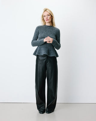 Peplum knit sweater anthracite Alvar