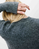 Peplum knit sweater anthracite Alvar