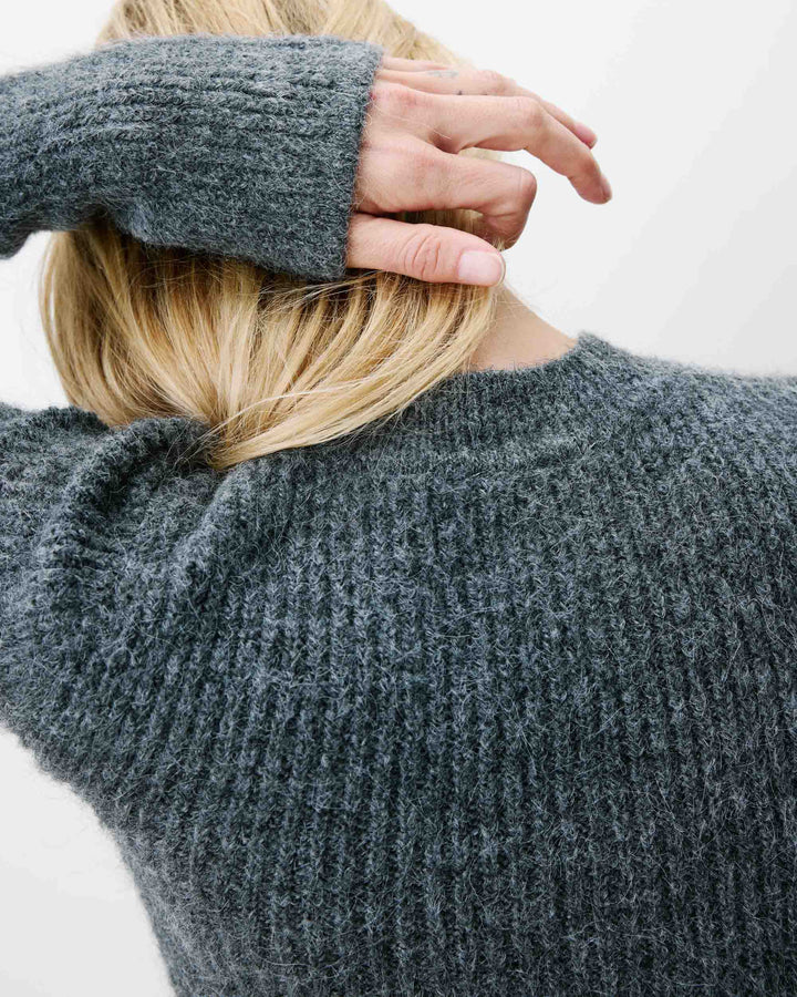 Peplum knit sweater anthracite Alvar