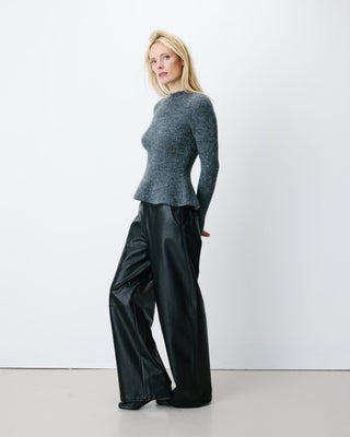 Peplum knit sweater anthracite Alvar