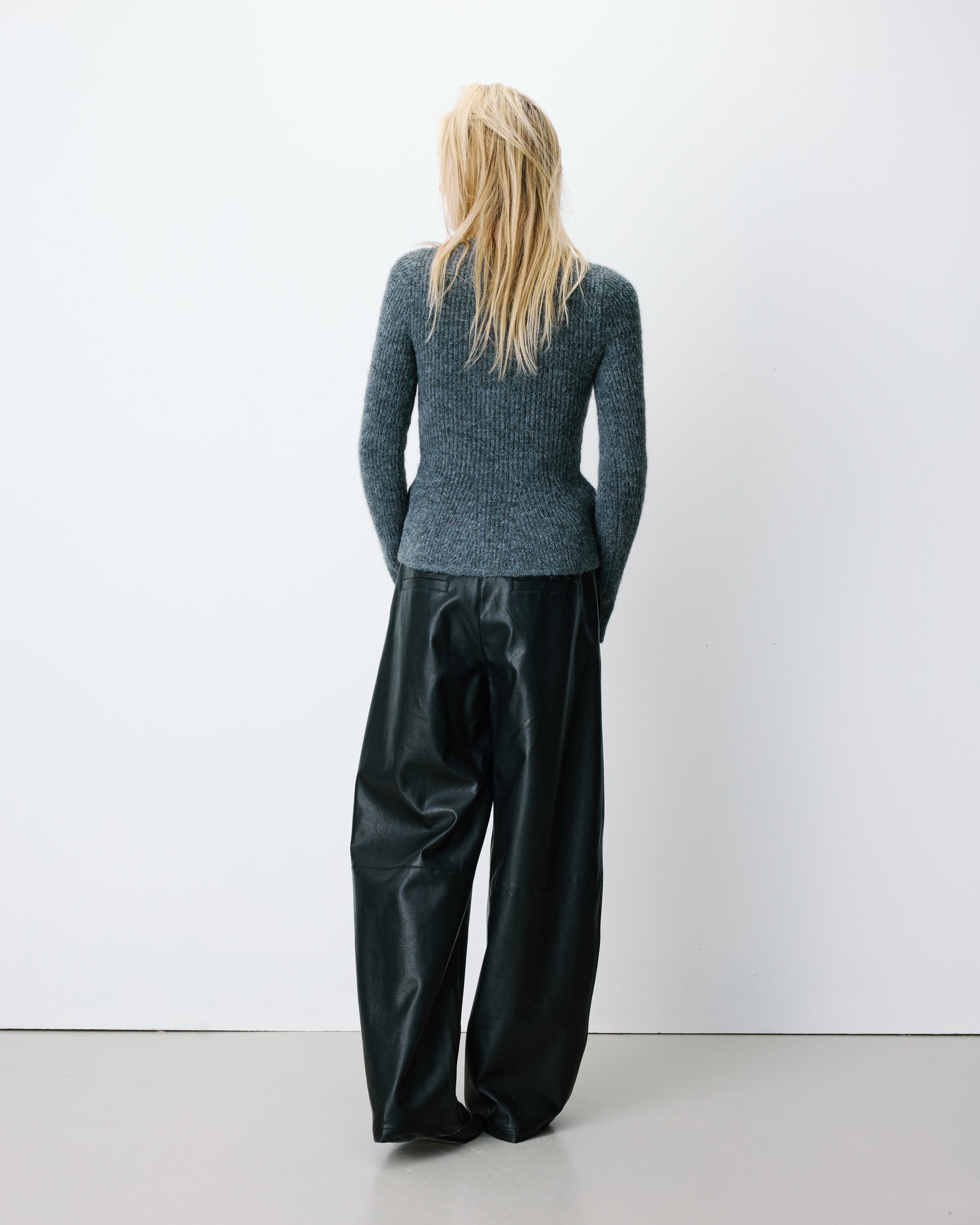 Peplum knit sweater anthracite Alvar