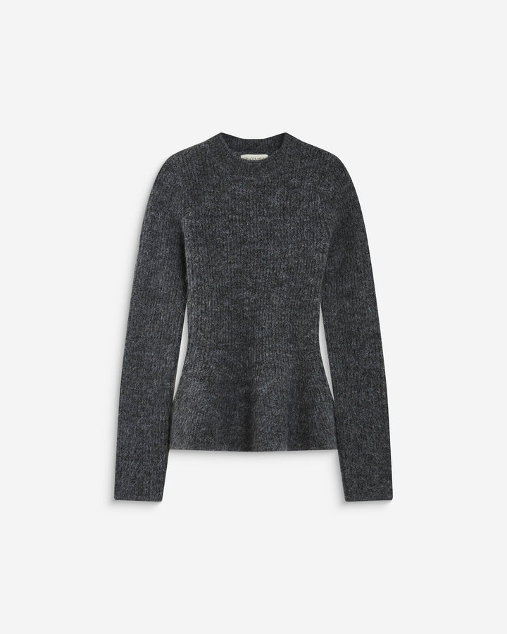 Peplum knit sweater anthracite Alvar