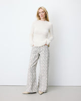 Peplum knit sweater ecru Alvar
