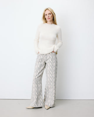 Peplum knit sweater ecru Alvar
