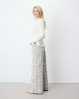 Peplum knit sweater ecru Alvar